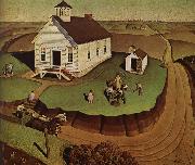 Grant Wood The day of Planting painting